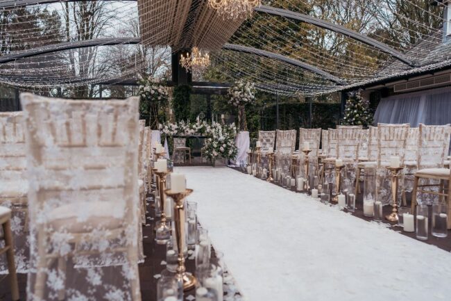 Indoor Ceremony At Delamere Manor